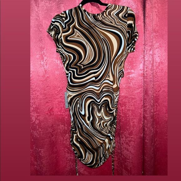 𝅺❤️NEW SEXY‼️BODYCON BROWN DRESS - Picture 4 of 4